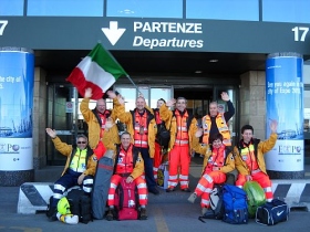 A Equipa Italiana de Resposta a Desastres parte para o Haiti